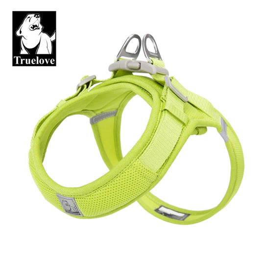 Neon yeşil Truelove nefes alabilir ayarlanabilir köpek göğüs tasması