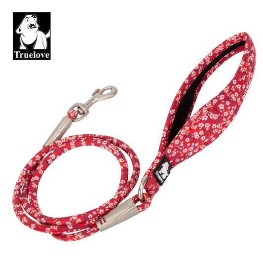 TrueLove Çiçek Desenli Dog Leash – Yumuşak Saplı, Şık ve Dayanıklı Köpek Tasması